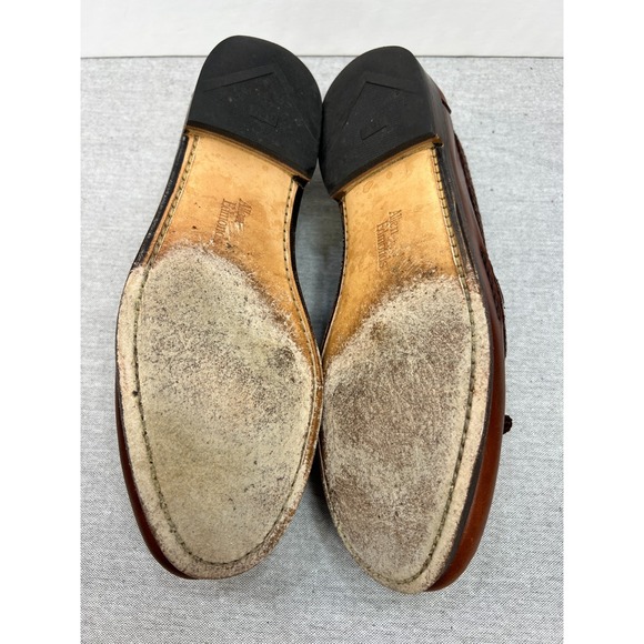 Allen Edmonds Tassel Chili Brown Maxfield Mens Size 9 D Braided Trim Loafer USA main image 9
